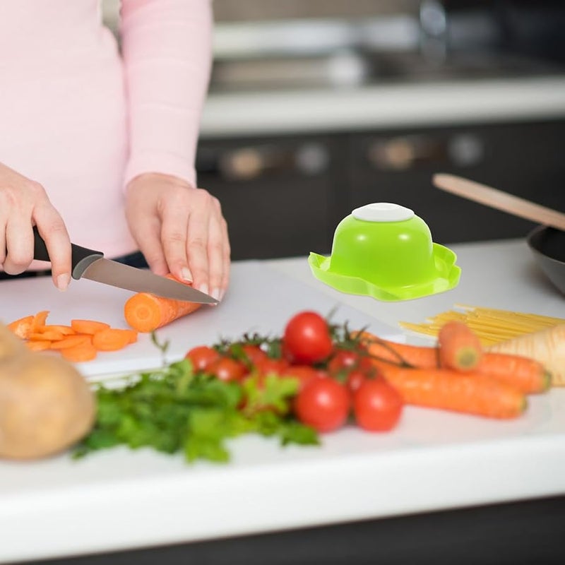 Safigle Green Vegetable Grater Finger Guard Set 3pcs Food Safe Plastic Hand Protector for Shredding and Slicing - Image 4